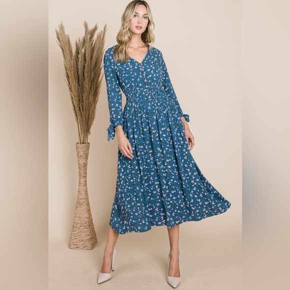 Reborn J Floral Wrap Ruffled Dress main image 0